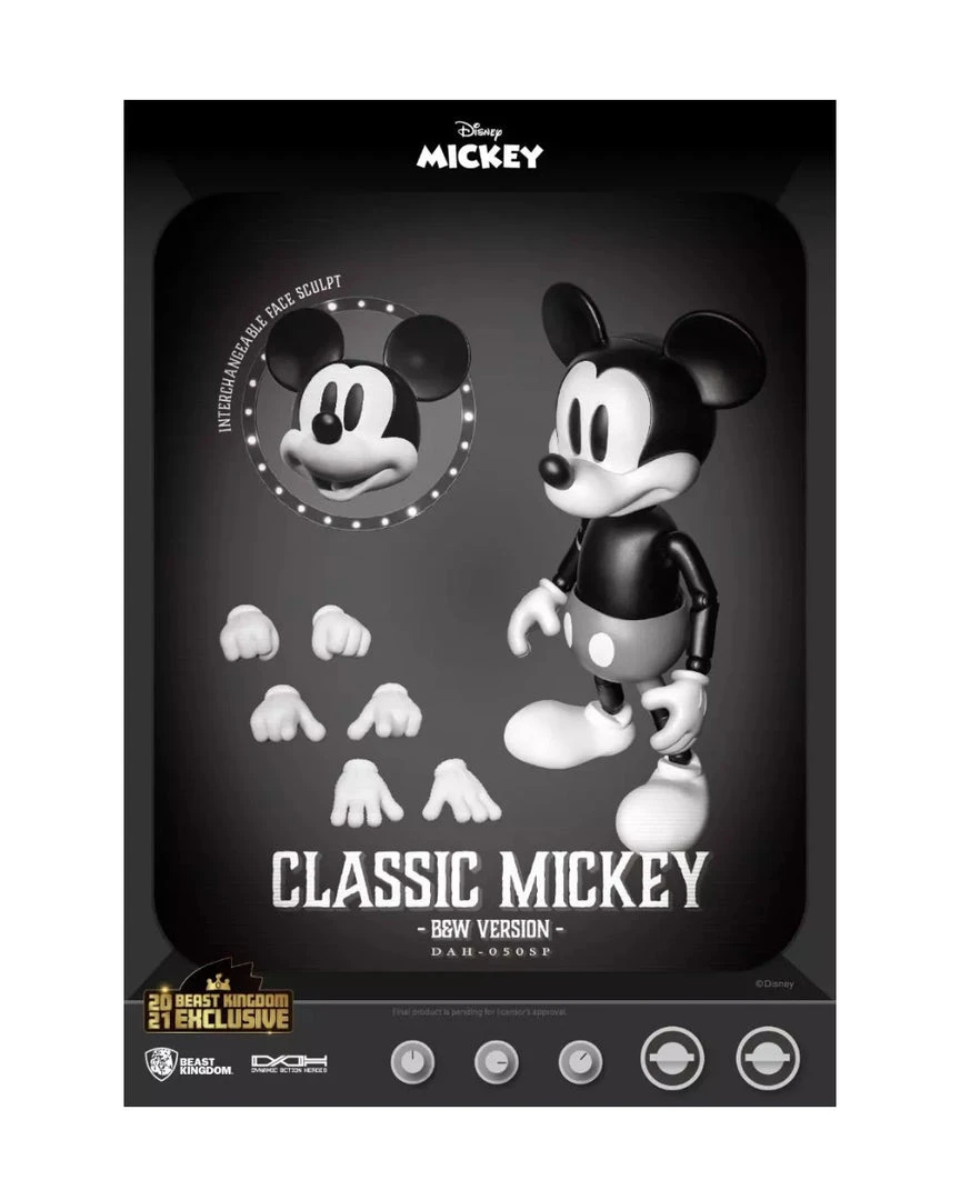 Beast Kingdom Disney Classic Mickey Black & White Articulating Figure 3 Beast Kingdom Disney Classic Mickey Black & White Articulating Figure