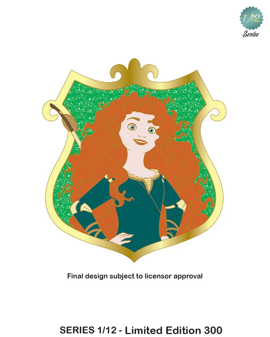 Uncas Disney Princess Stories Series 1/12 Merida 3" Collectors Crest Pin - PALM Exclusive *PREORDER* Pins 3 Uncas Disney Princess Stories Series 1/12 Merida 3" Collectors Crest Pin - PALM Exclusive *PREORDER* Pins