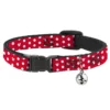 Buckle Down Pets Disney Minnie Mouse Polka Dot Breakaway Cat Collar W/ Bell