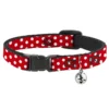 Buckle Down Pets Disney Minnie Mouse Polka Dots Breakaway Cat Collar W/ Bell